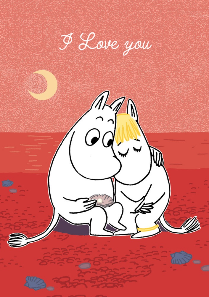 Moomin I Love You Hugging - Greeting Card